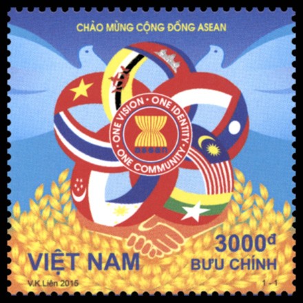 Stamp collection “Welcoming ASEAN Community” issued - ảnh 1